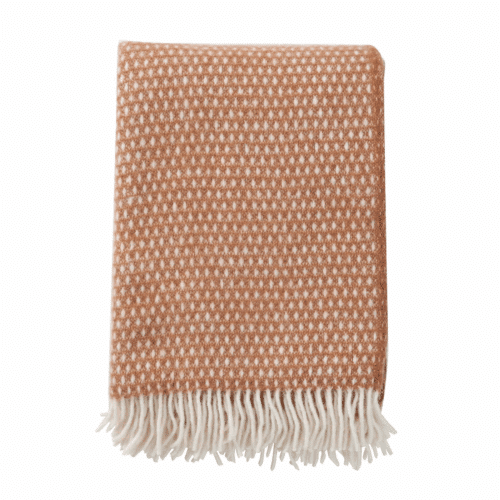 Plaid lamswol Knut Nougat