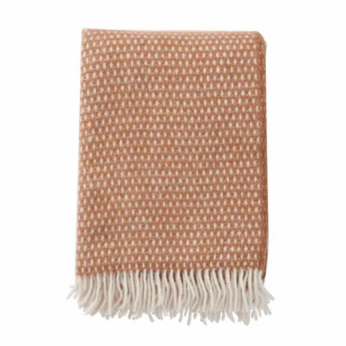 Plaid lamswol Knut Nougat