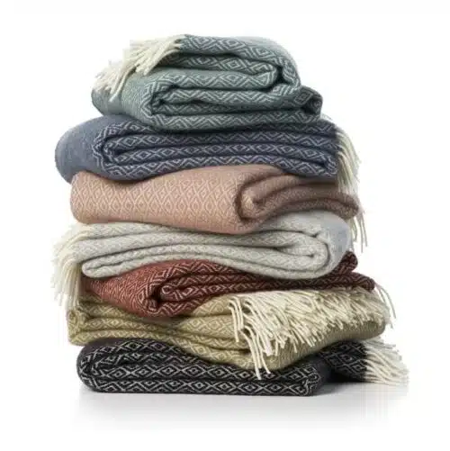 Plaid lamswol Stella Dark Grey