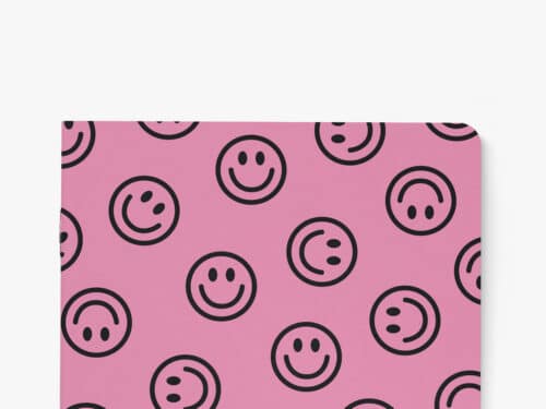 Schrift Smiley Roze blanco