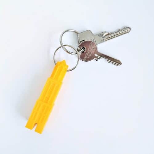 Sleutelhanger Dom geel 3D
