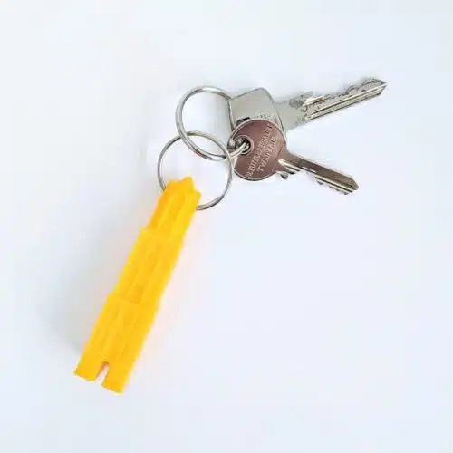 Sleutelhanger Dom geel 3D