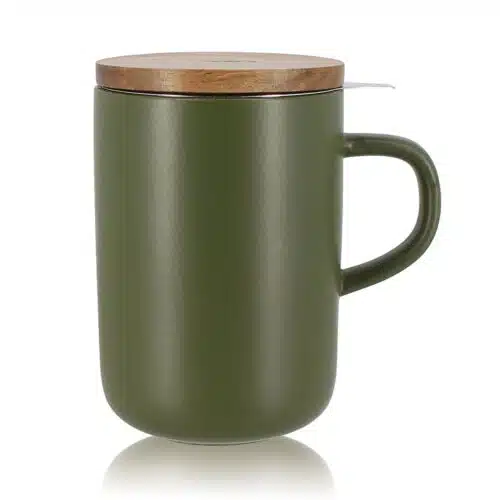 Theemok met filter Donkergroen