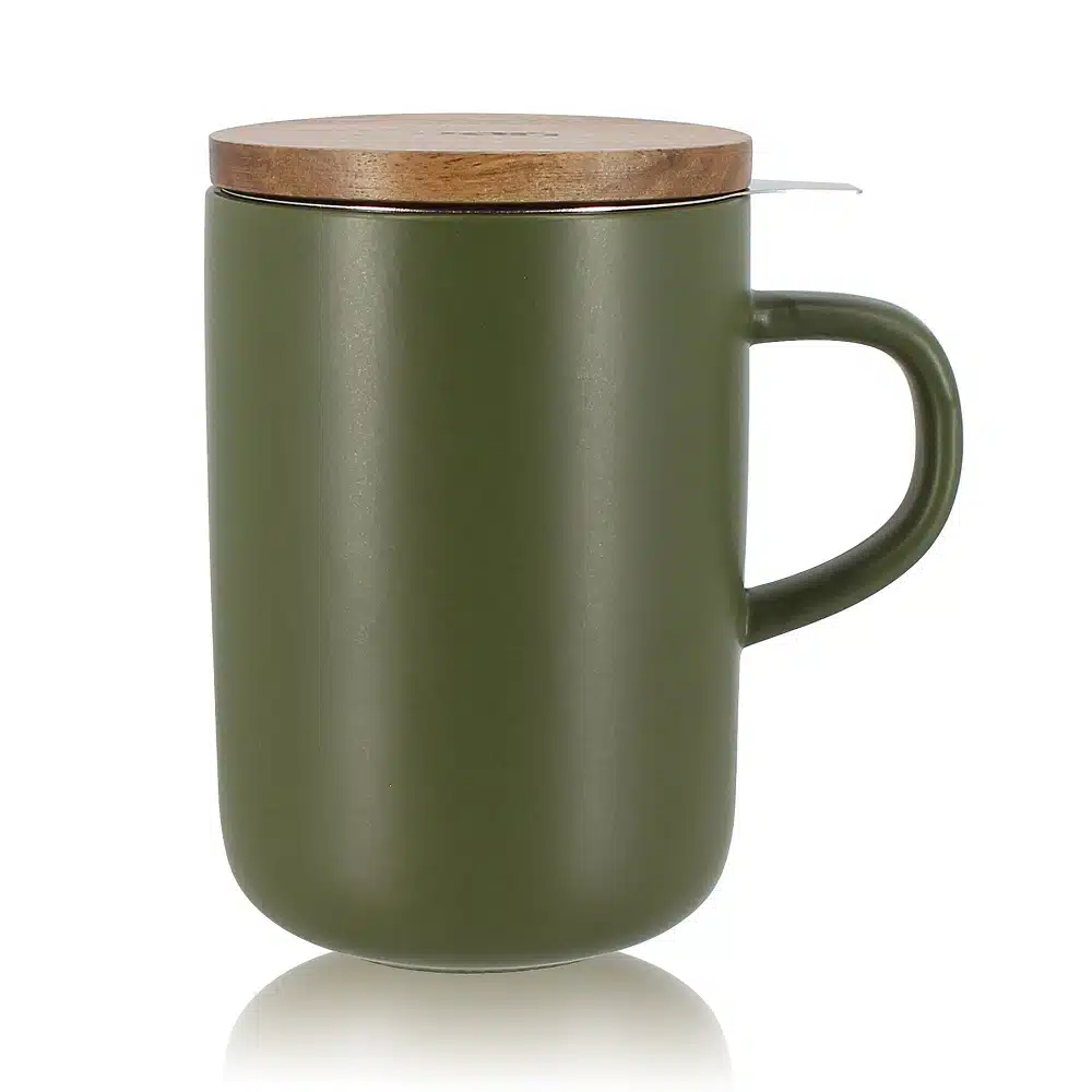Theemok met filter Donkergroen