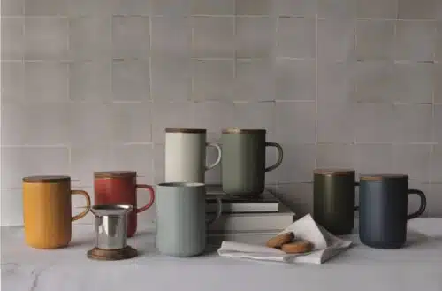 Theemok met filter Geel