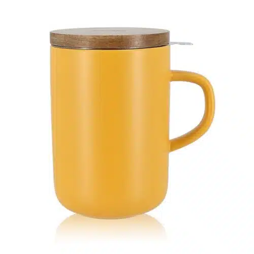 Theemok met filter Geel