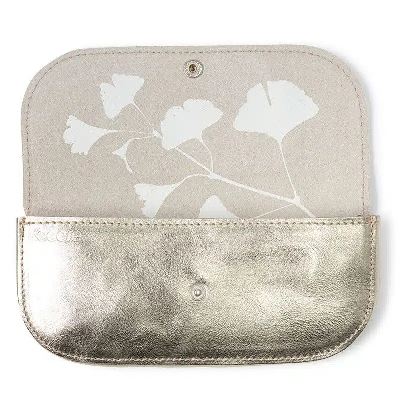 Brillenhoes Leer Sunny Greetings Gold