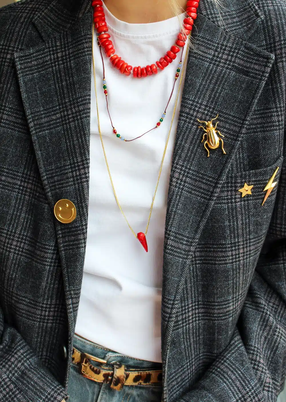 Broche Smiley verguld