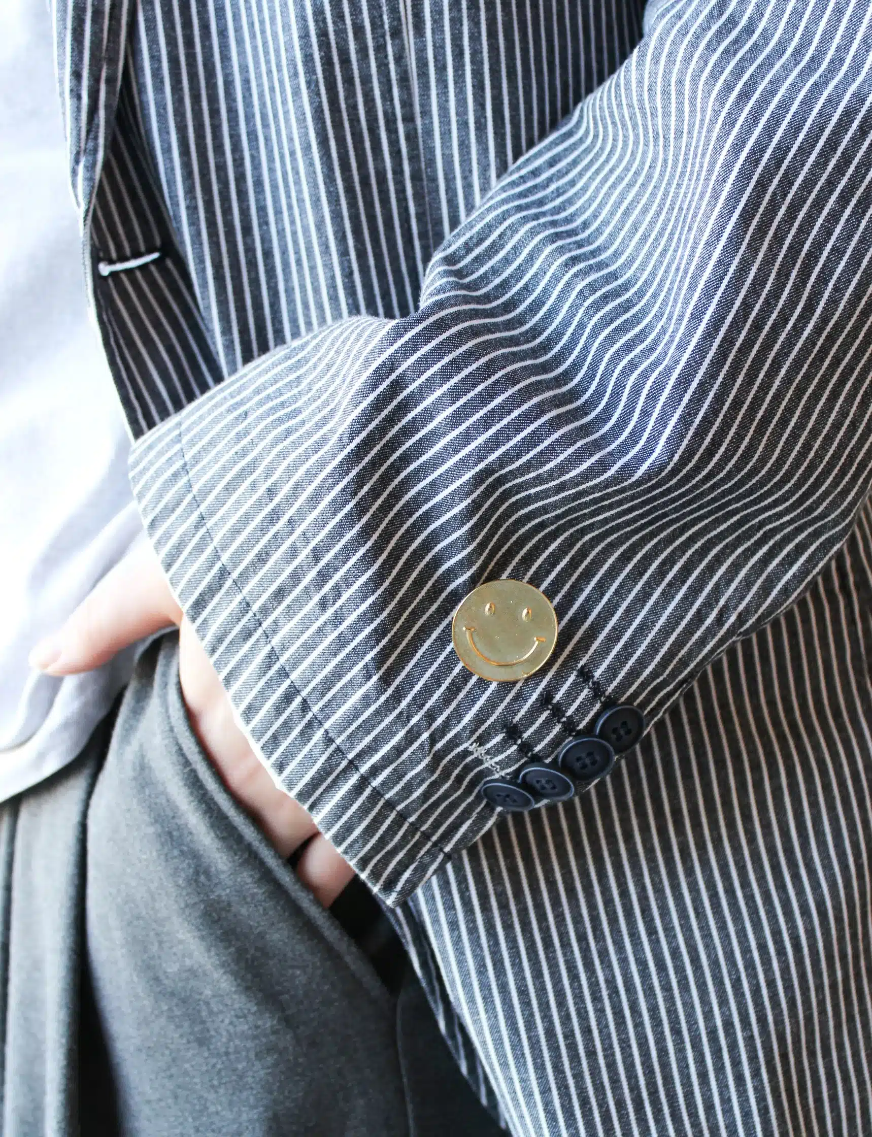 Broche Smiley verguld