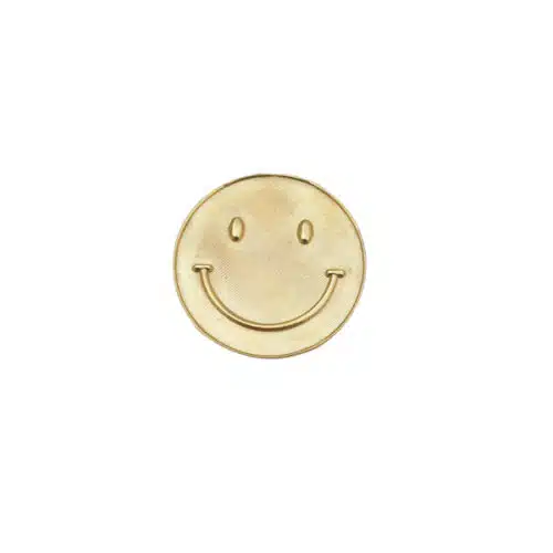 Broche Smiley verguld