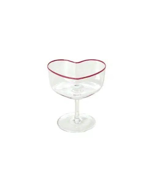 Champagne Coupe Heart rood