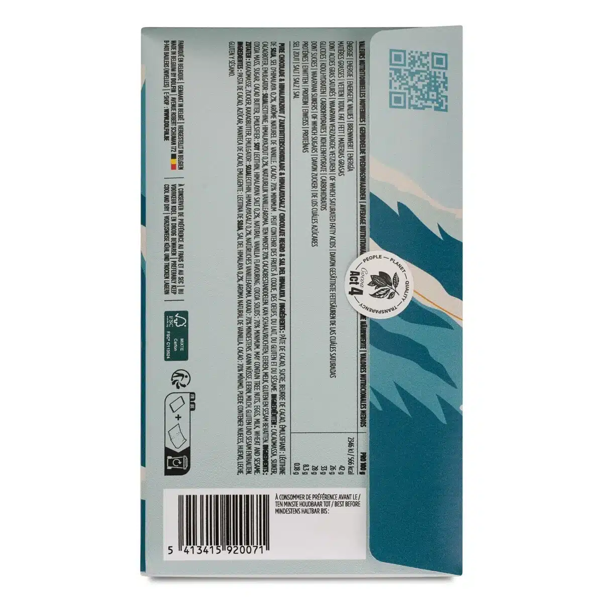 Chocoladereep Winter Puur 70% Himalya zout