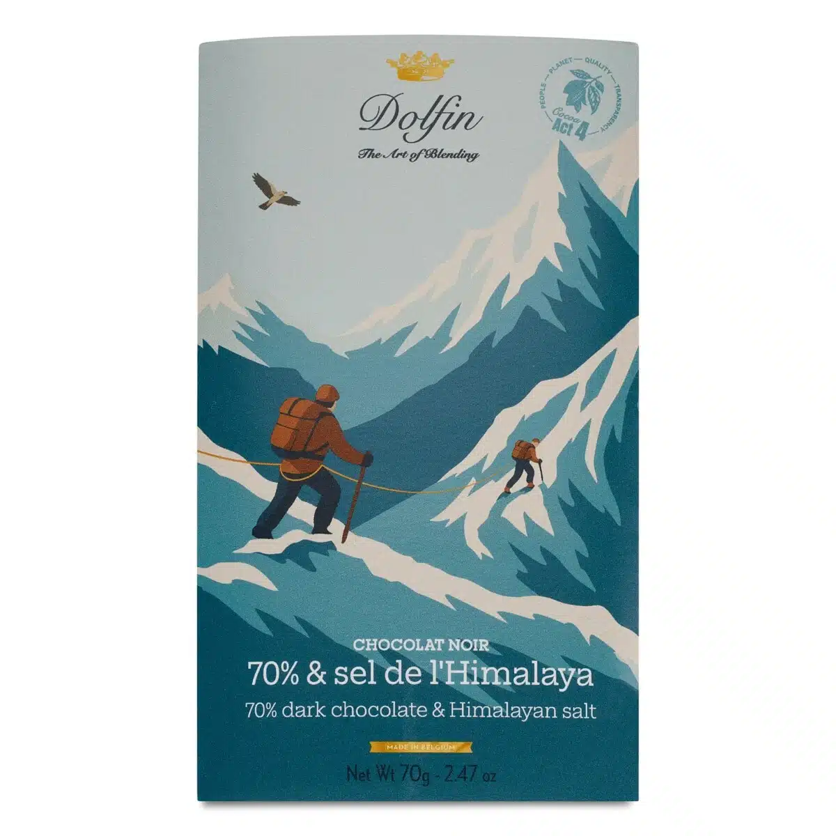 Chocoladereep Winter Puur 70% Himalya zout