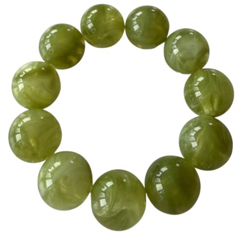 Chunky Bead Bracelet Copenhagen Moss Green