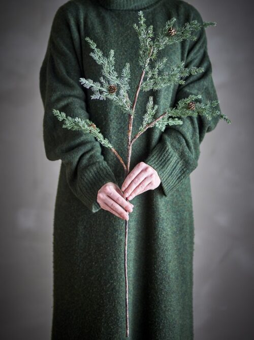 Dennentak groen - met dennenappels