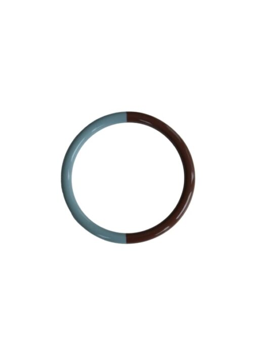 Duo Bangle Bracelet Caramel / Dusty Blue