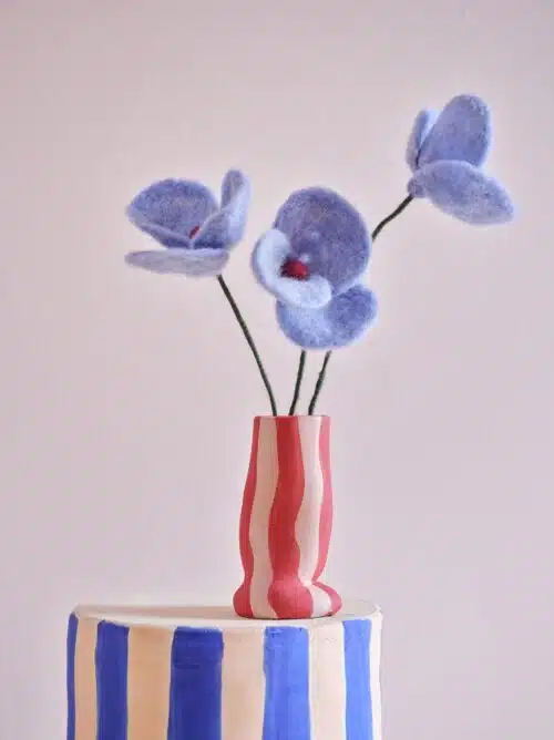 Endless Flower vilt Poppy blue