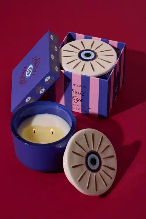 Geurkaars Charmed Blue Glass Evil Eye