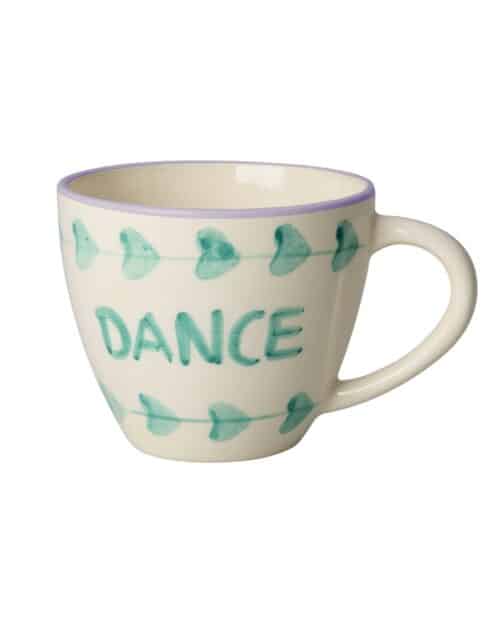 Keramieken beker - Cream - Hand-painted DANCE