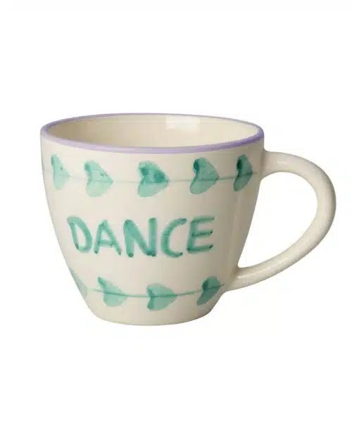 Keramieken beker - Cream - Hand-painted DANCE