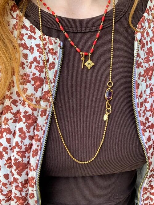 Ketting Kettle met schakel koraal