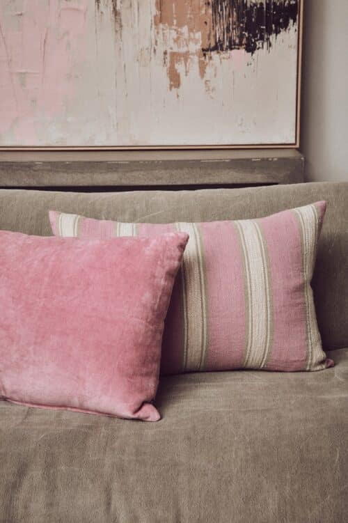 Kussen Woven Striped Blush