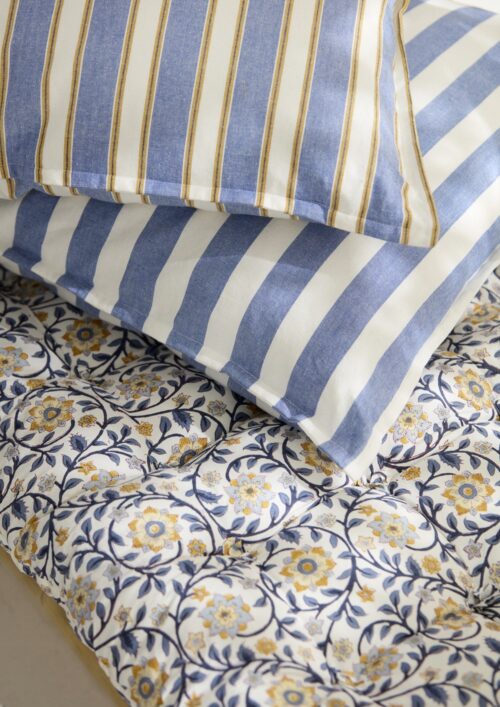 Matraskussen Blokprint Roja Indigo