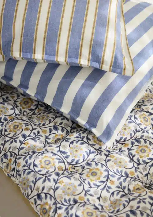 Matraskussen Blokprint Roja Indigo