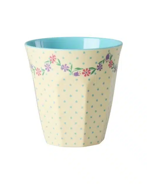 Melamine cup Dots and Flowers Print