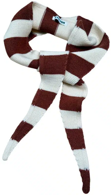 Mini Scarf Chunky Stripe Brown / Cream