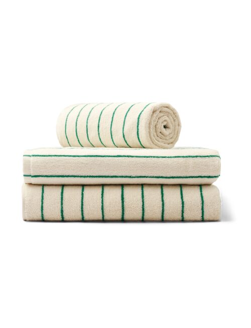 Naram Handdoek PureWhite&Grass