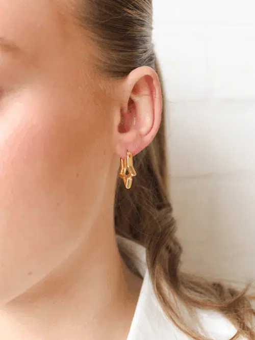 Oorbellen Gouden ster creool