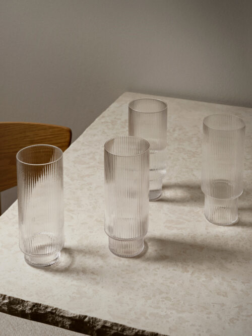 Ripple longdrinkglazen Clear set/4