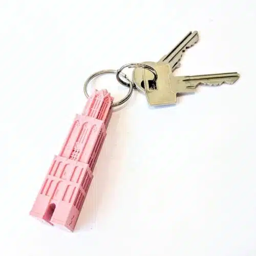 Sleutelhanger Dom licht roze 3D