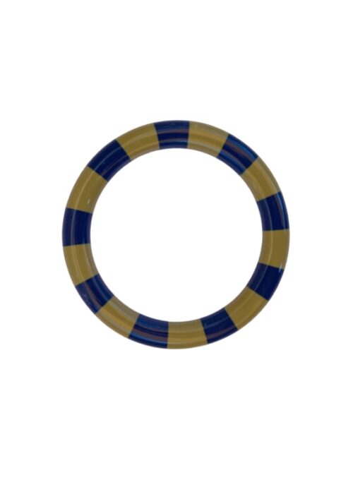 Striped Bangle Bracelet Olive / Cobalt