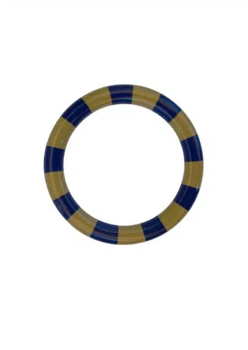 Striped Bangle Bracelet Olive / Cobalt