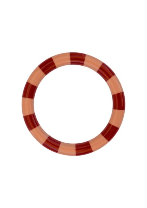 Striped Bangle Bracelet Poppy / Blush