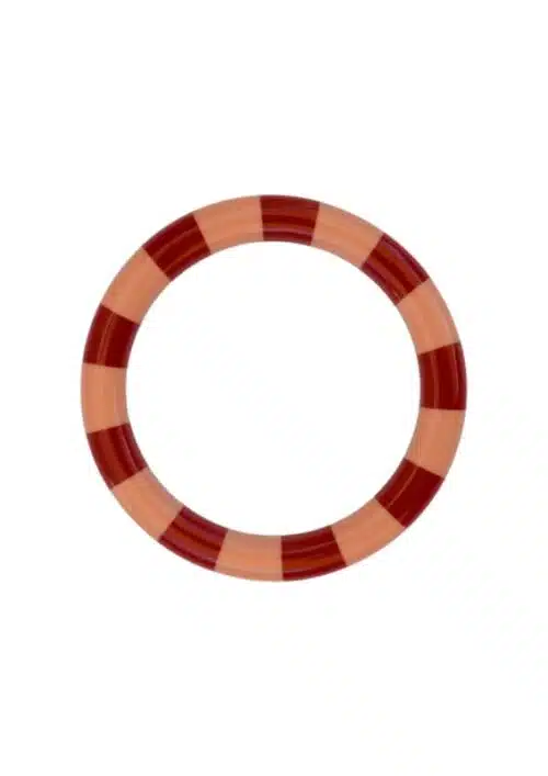 Striped Bangle Bracelet Poppy / Blush