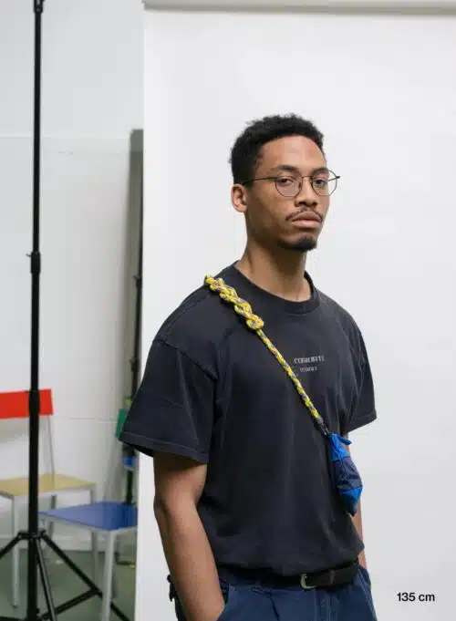 Susan Bijl New Strap Kumihimo long Treble & Fluo Yellow