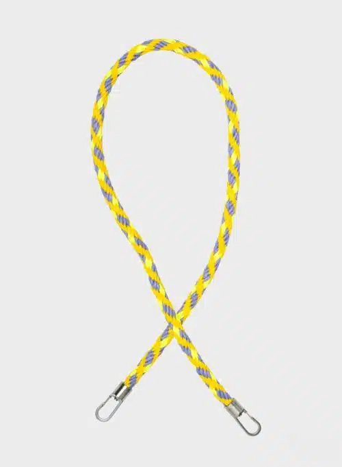 Susan Bijl New Strap Kumihimo long Treble & Fluo Yellow