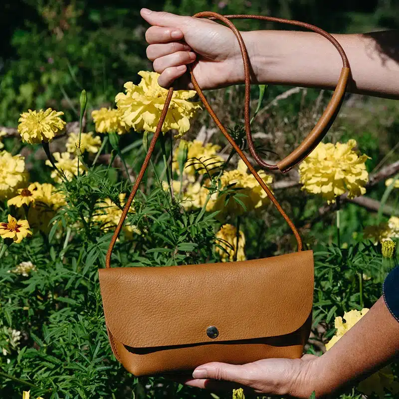 Tas Leer Secret Garden Goud