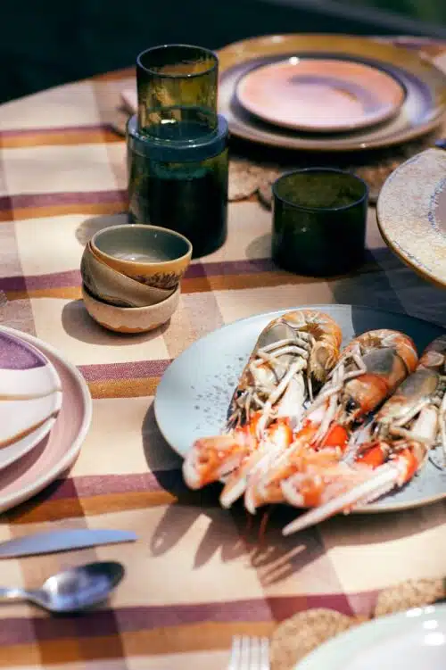 70's ceramic XS bowls Marine set/4