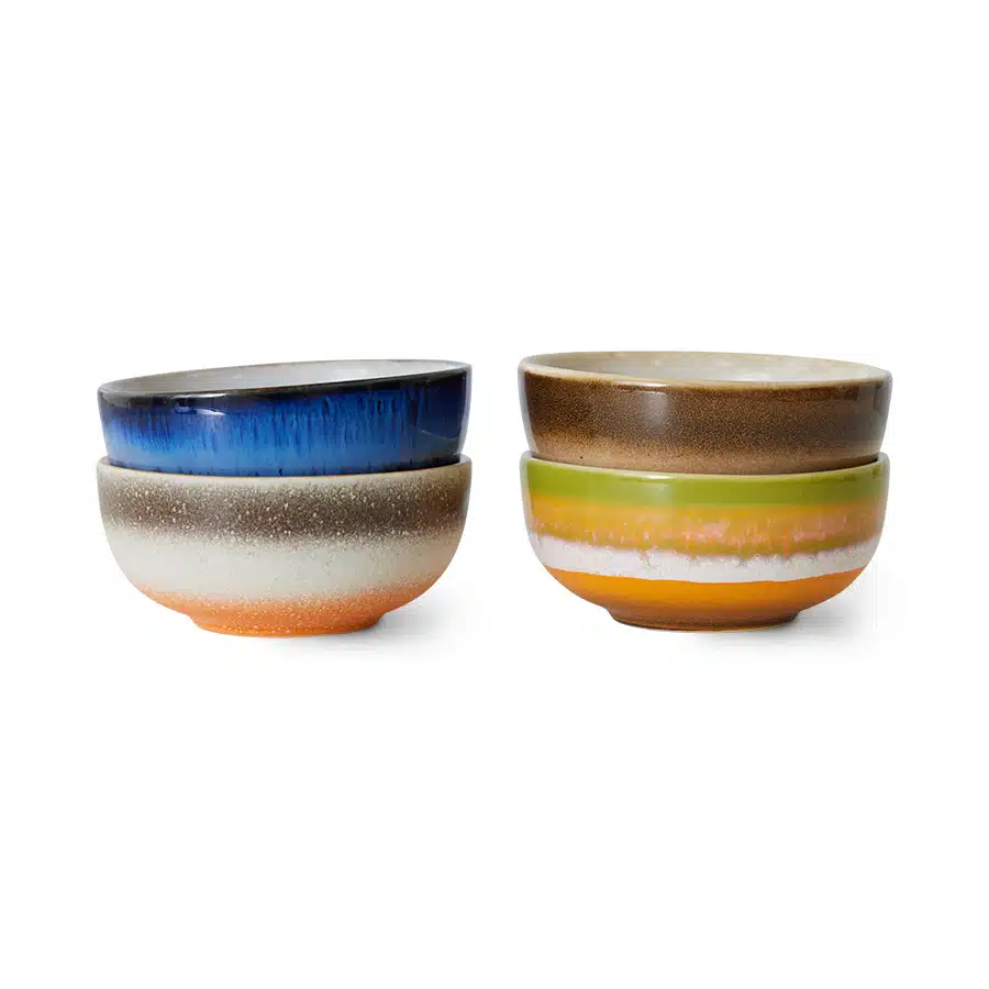 70's ceramic XS bowls Sierra set/4