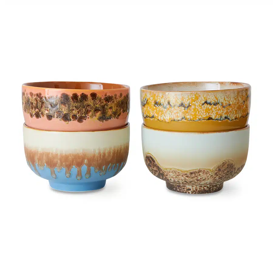 70's Noodle Bowls Seabreeze set/4