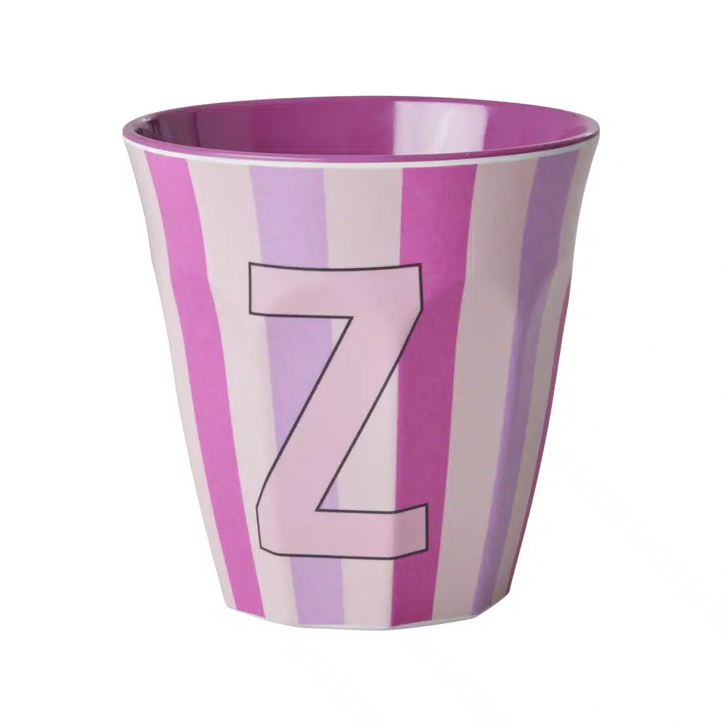 Alfabet beker Z roze streep