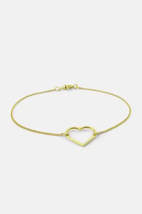 Armband open hart goud