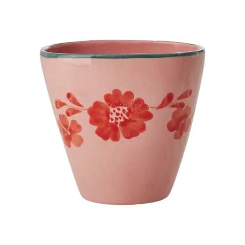 Beker ovaal - Hand-painted Flower Vine