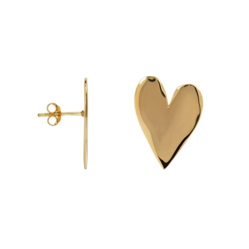 Big Heart Stud Oorbellen Goud