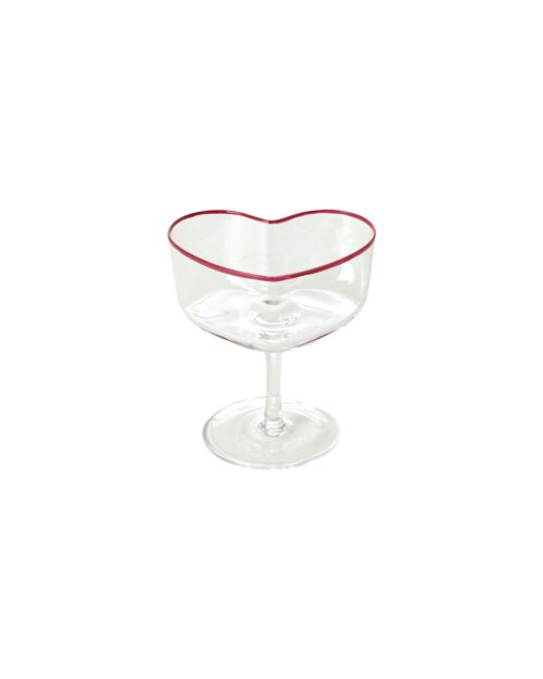 Champagne Coupe Heart rood