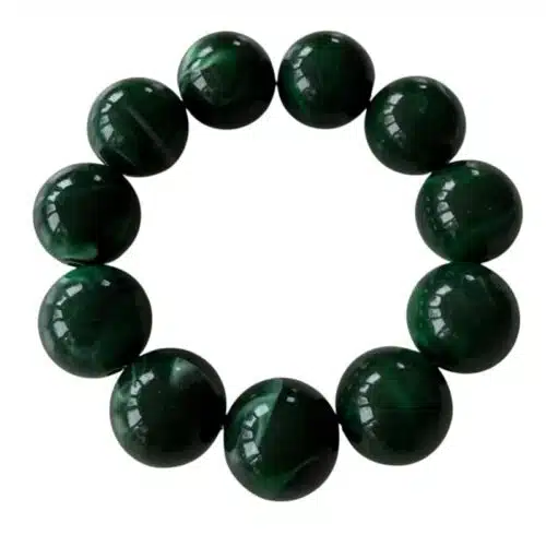 Chunky Bead Bracelet Warm Green